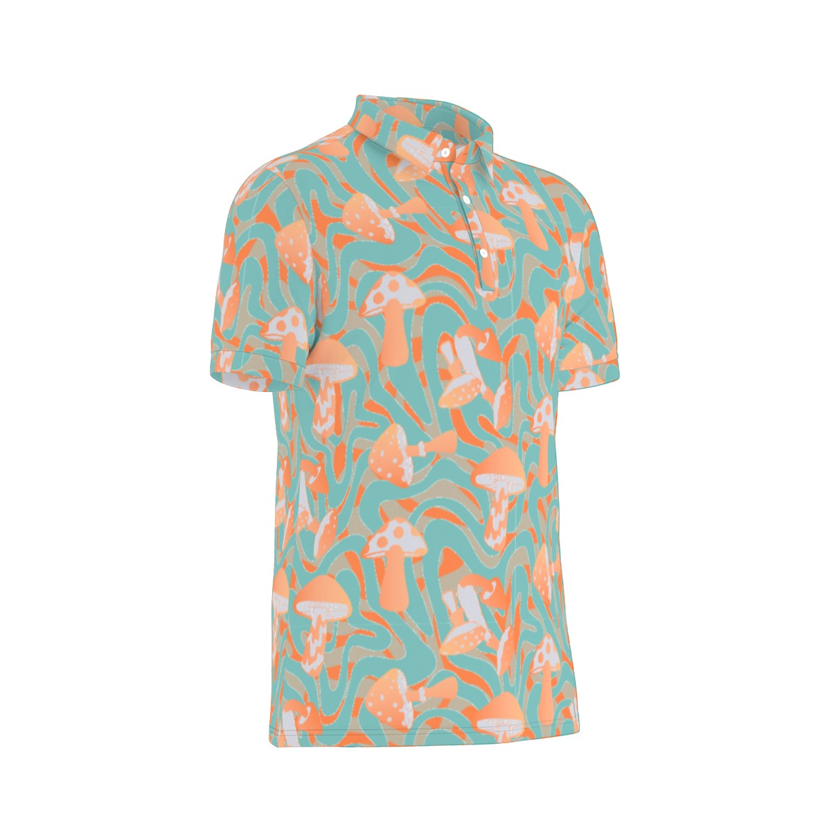 Teal Toadstool Touch Stretch Polo Shirt