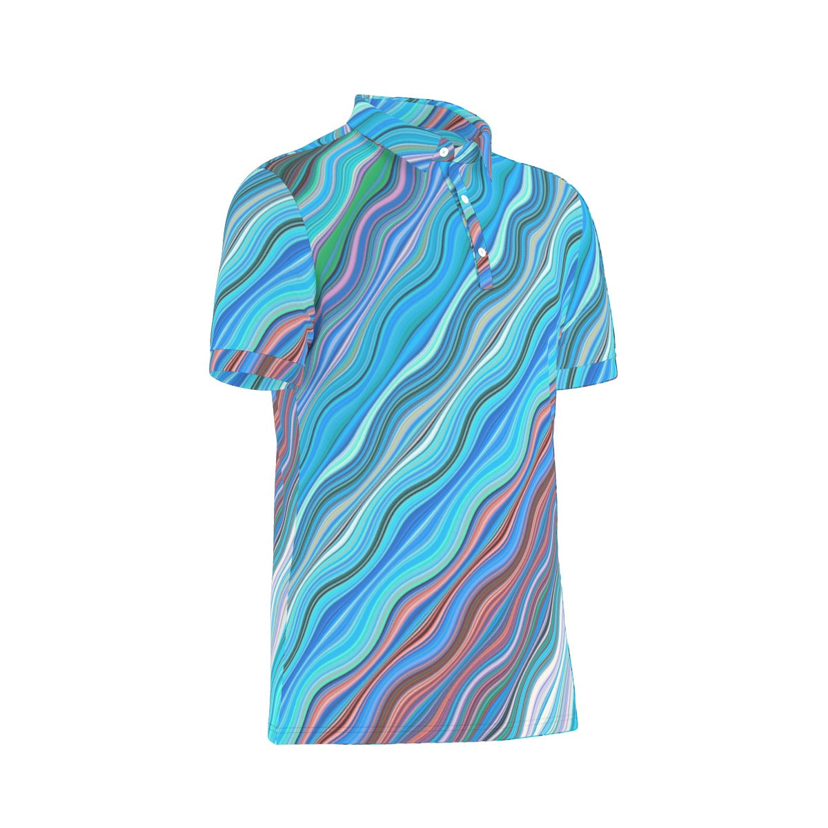 Swirling River Stretch Polo Shirt