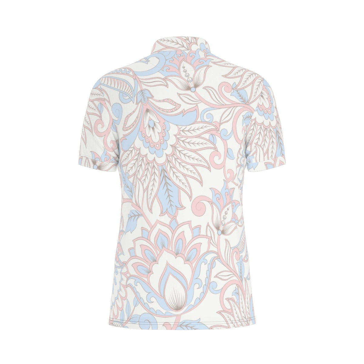 Pale Paisley Stretch Polo Shirt