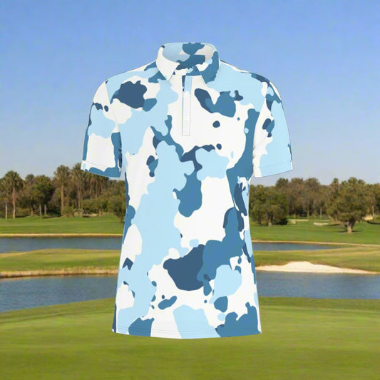 Marine Mirage Stretch Polo Shirt