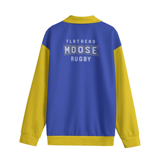 Moose Rugby Lapel Collar Sweater