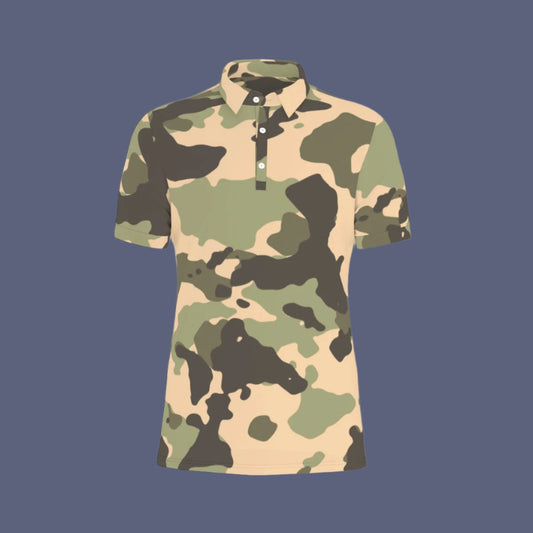 Old School Camo Stretch Polo Shirt