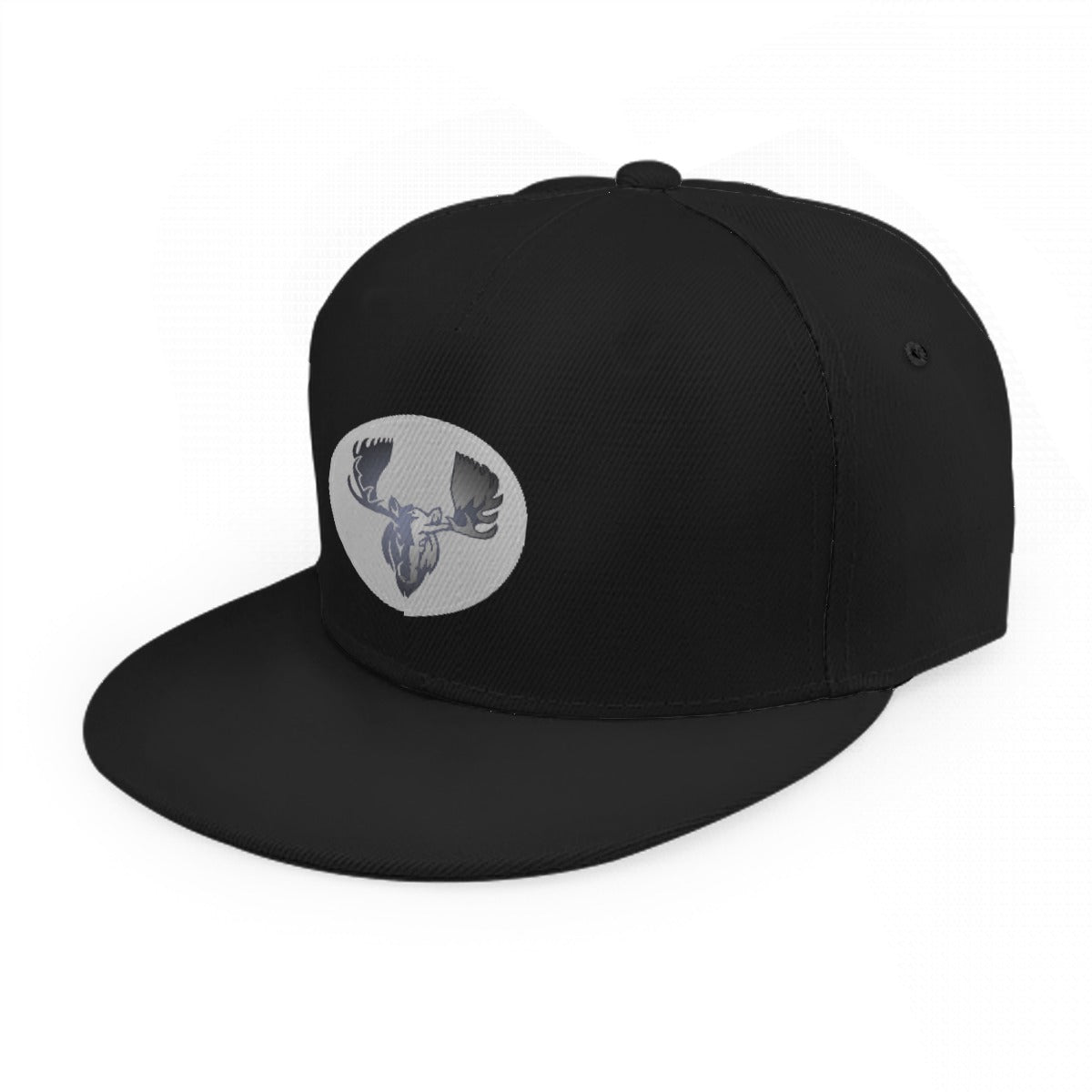 Moose Rugby Flat Brim Baseball Cap - Stylish Rugby Headwear