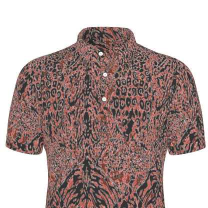 Exotic Fusion Leopard Stretch Polo Shirt