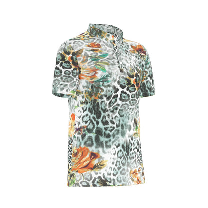 Jungle Flora Fusion Stretch Polo Shirt