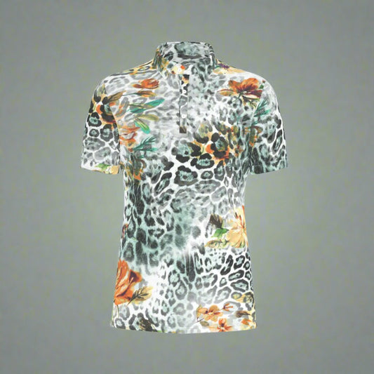 Jungle Flora Fusion Stretch Polo Shirt