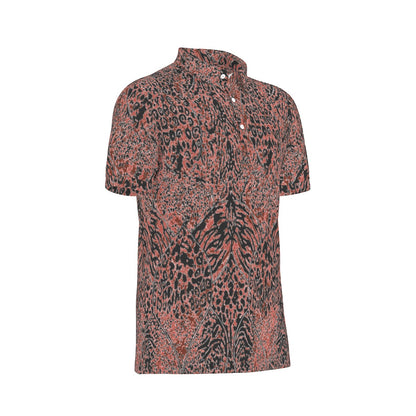 Exotic Fusion Leopard Stretch Polo Shirt