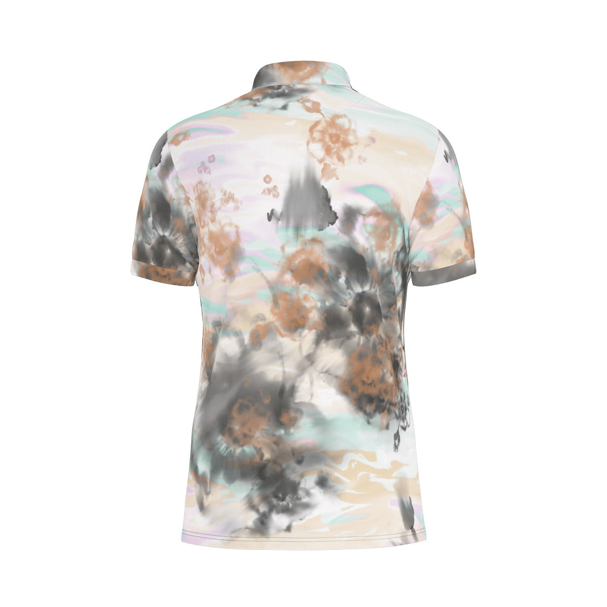 Muted Hues Watercolor Stretch Polo Shirt