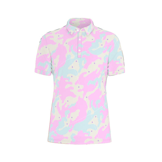 Pastel camo Men's Stretch Polo Shirt