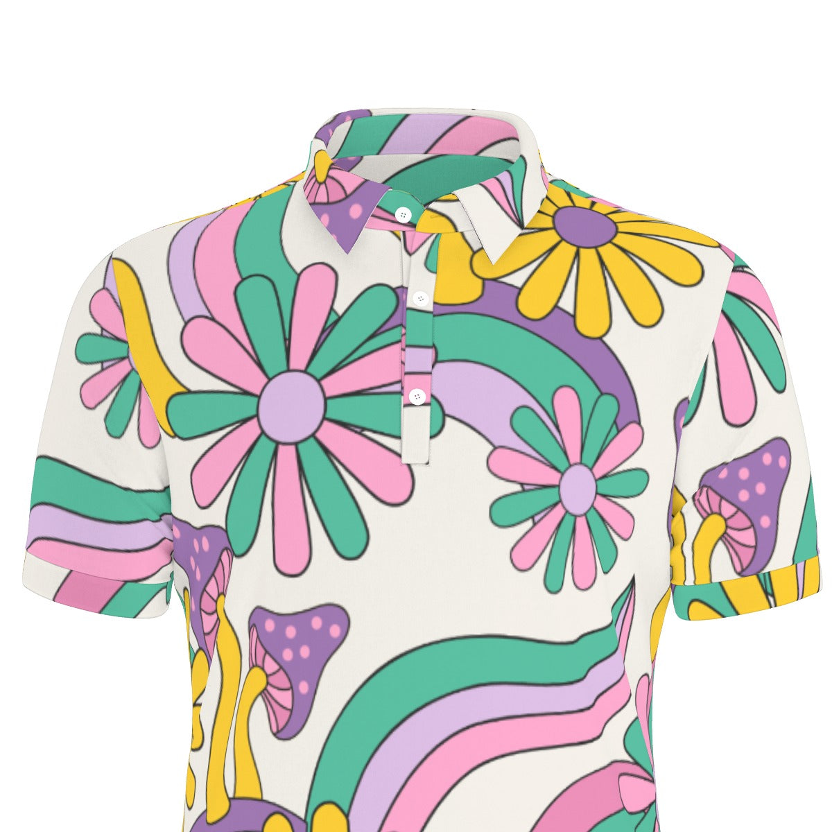 Daisy Trip Stretch Polo Shirt