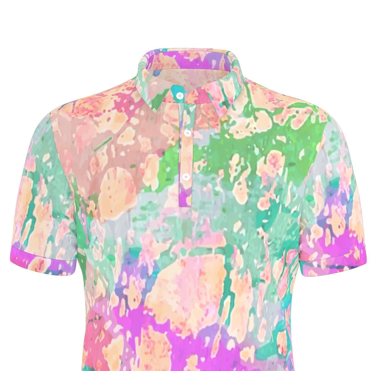 Vibrant Artist Palette Stretch Polo Shirt