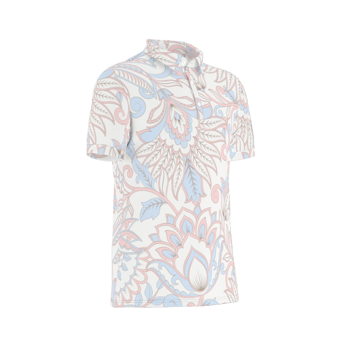 Pale Paisley Stretch Polo Shirt