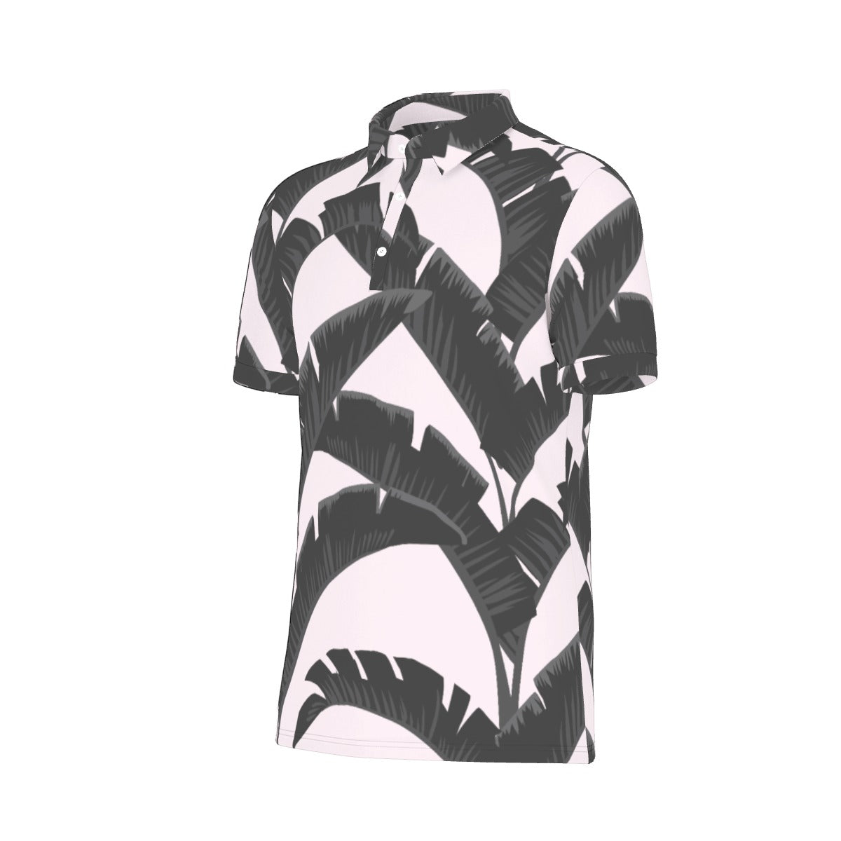 Palm Monochrome Stretch Polo Shirt