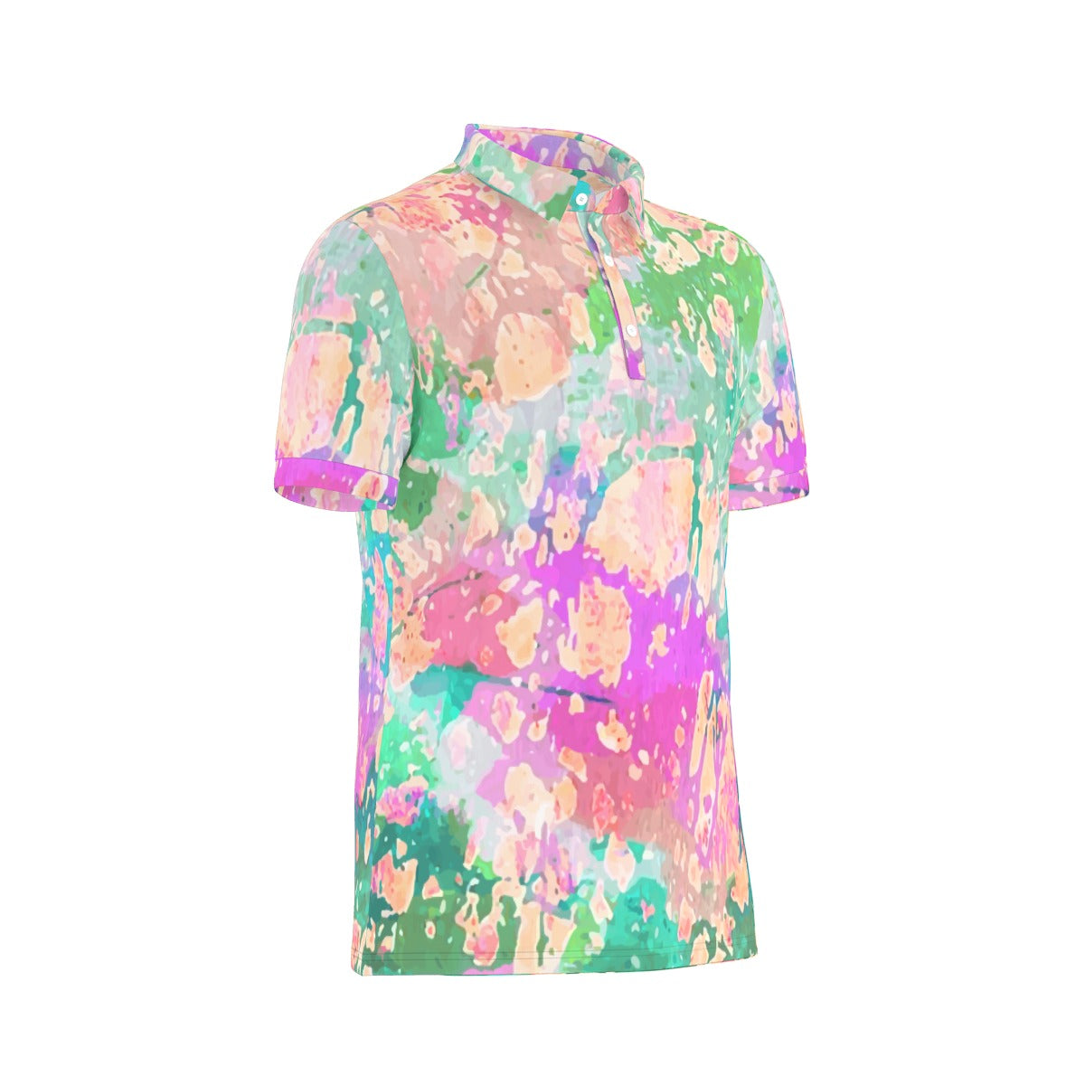 Vibrant Artist Palette Stretch Polo Shirt