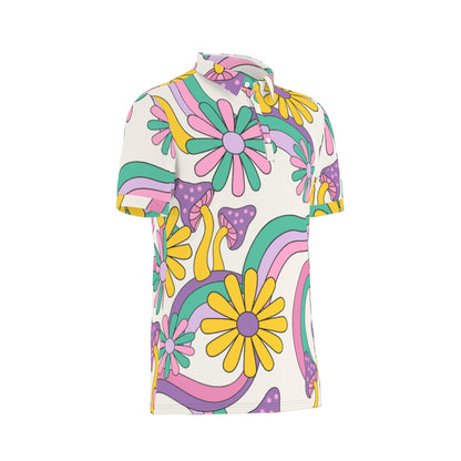 Daisy Trip Stretch Polo Shirt