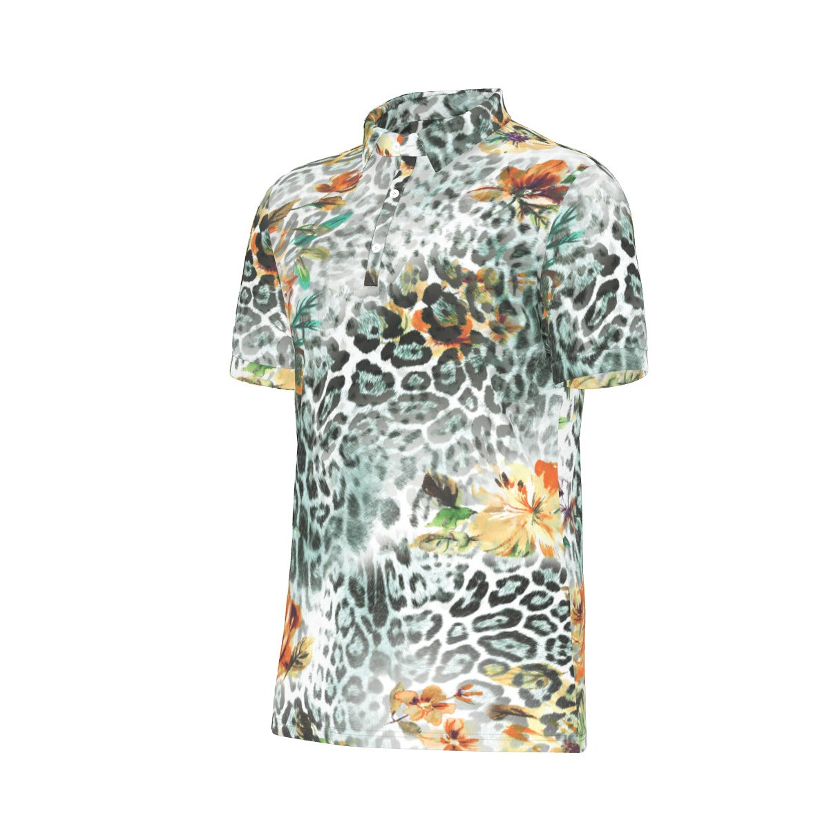 Jungle Flora Fusion Stretch Polo Shirt