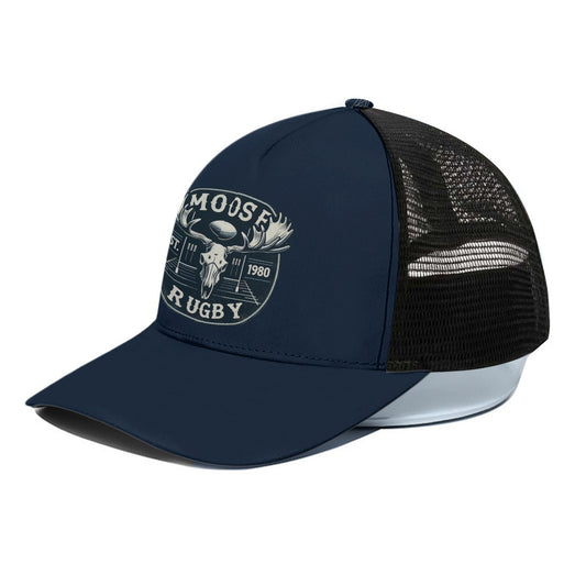 Moose Vintage Trucker Hat With Black Half-mesh