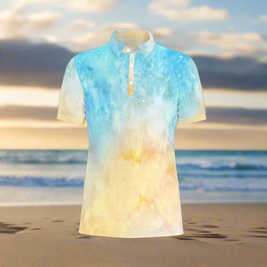 Aquarelle Sunrise Stretch Polo Shirt