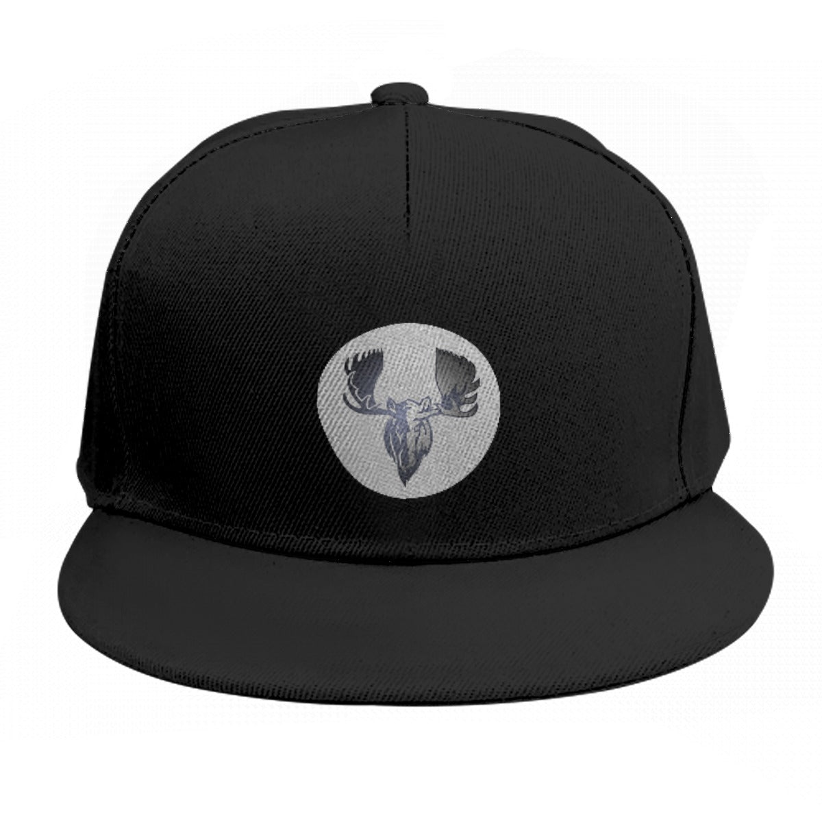 Moose Rugby Flat Brim Baseball Cap - Stylish Rugby Headwear