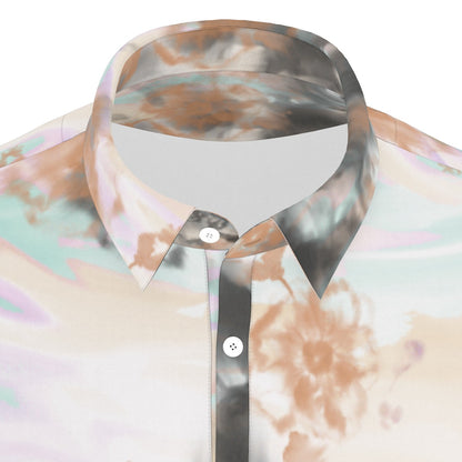 Muted Hues Watercolor Stretch Polo Shirt