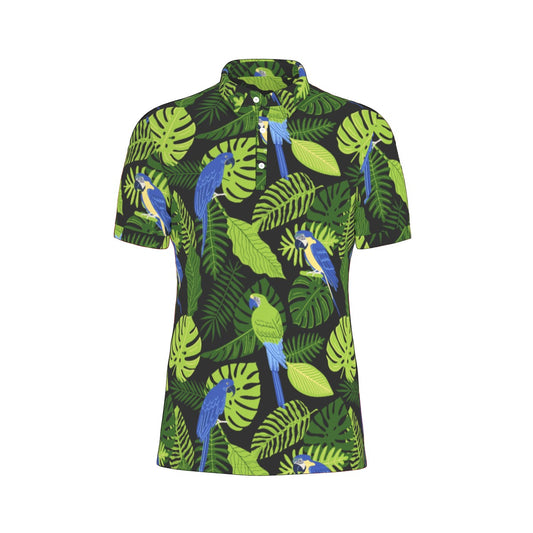 Parrots in Paradise Stretch Polo Shirt