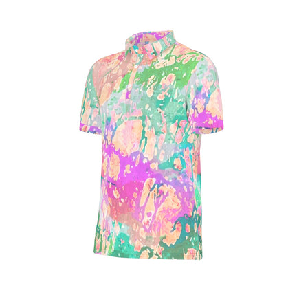 Vibrant Artist Palette Stretch Polo Shirt