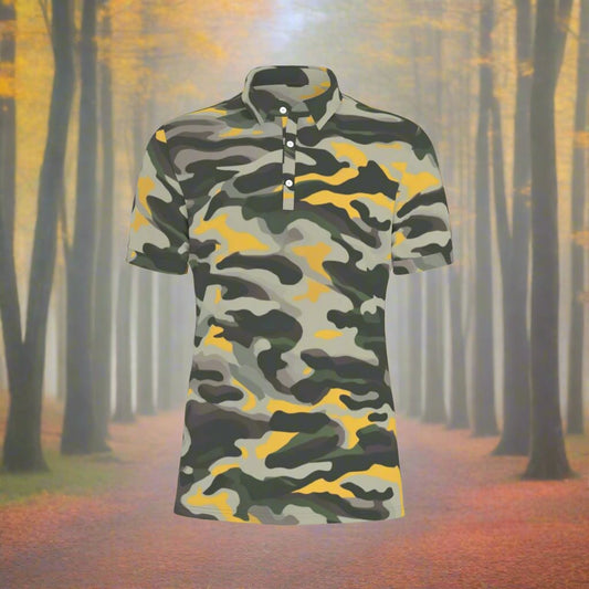 Urban Jungle Camo Stretch Polo Shirt