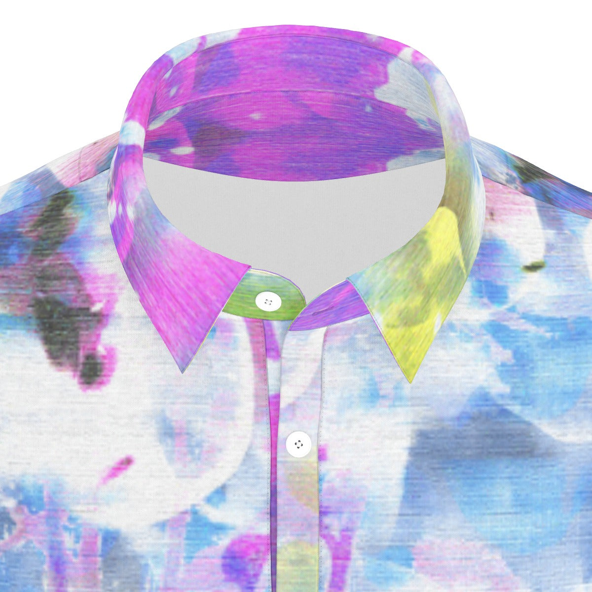 Purple, Blue, Yellow Watercolor Stretch Polo Shirt