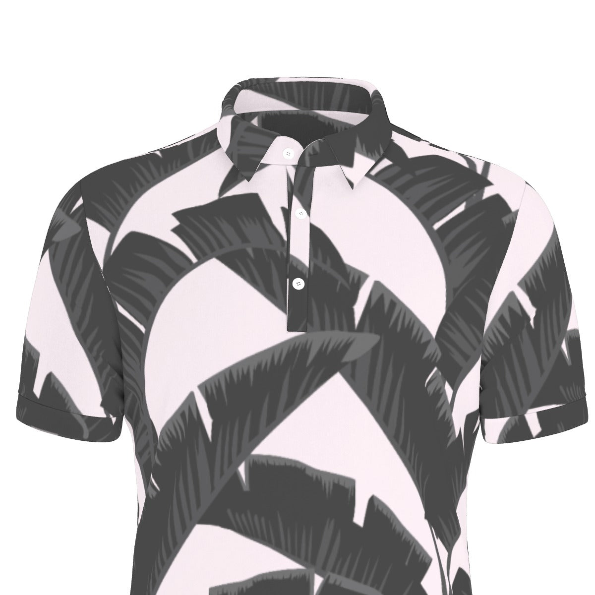 Palm Monochrome Stretch Polo Shirt