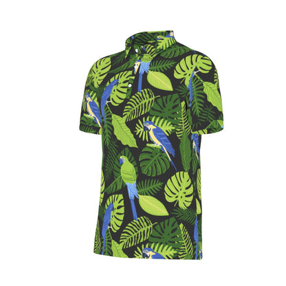 Parrots in Paradise Stretch Polo Shirt