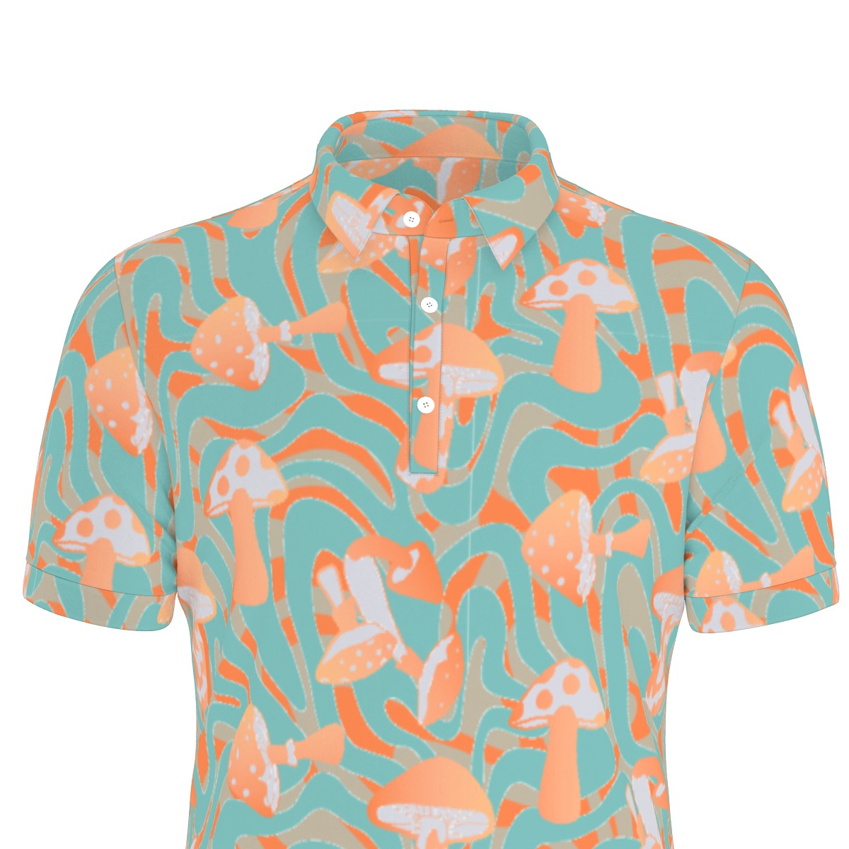 Teal Toadstool Touch Stretch Polo Shirt