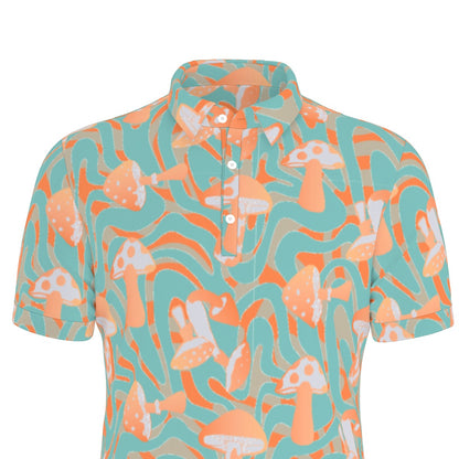 Teal Toadstool Touch Stretch Polo Shirt