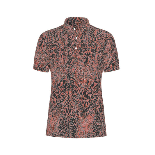 Exotic Fusion Leopard Stretch Polo Shirt