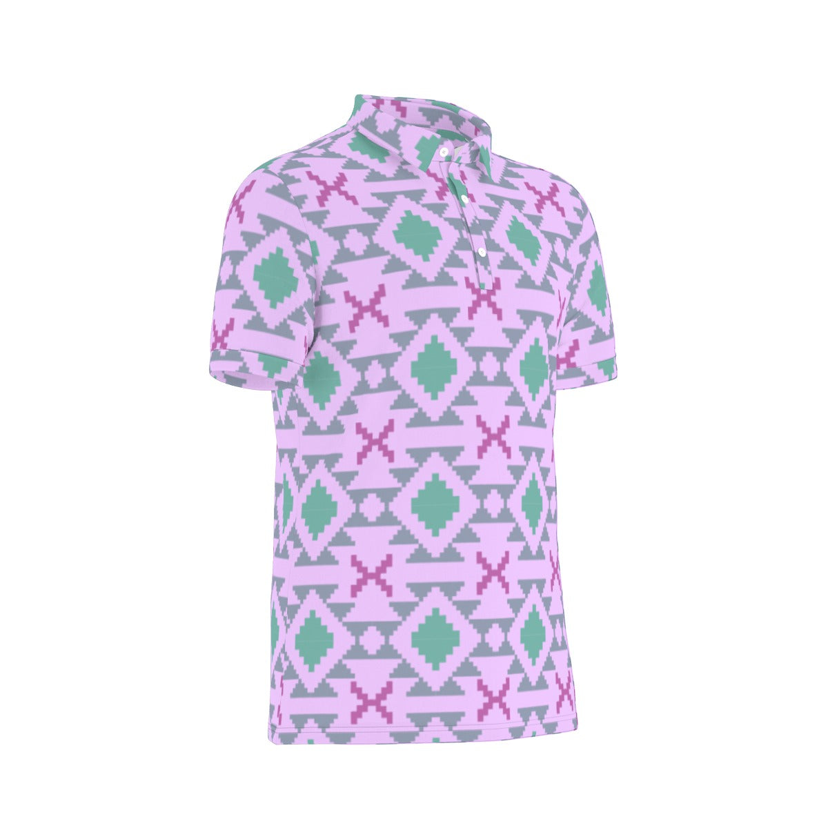 Kaleidoscope Crest Stretch Polo Shirt