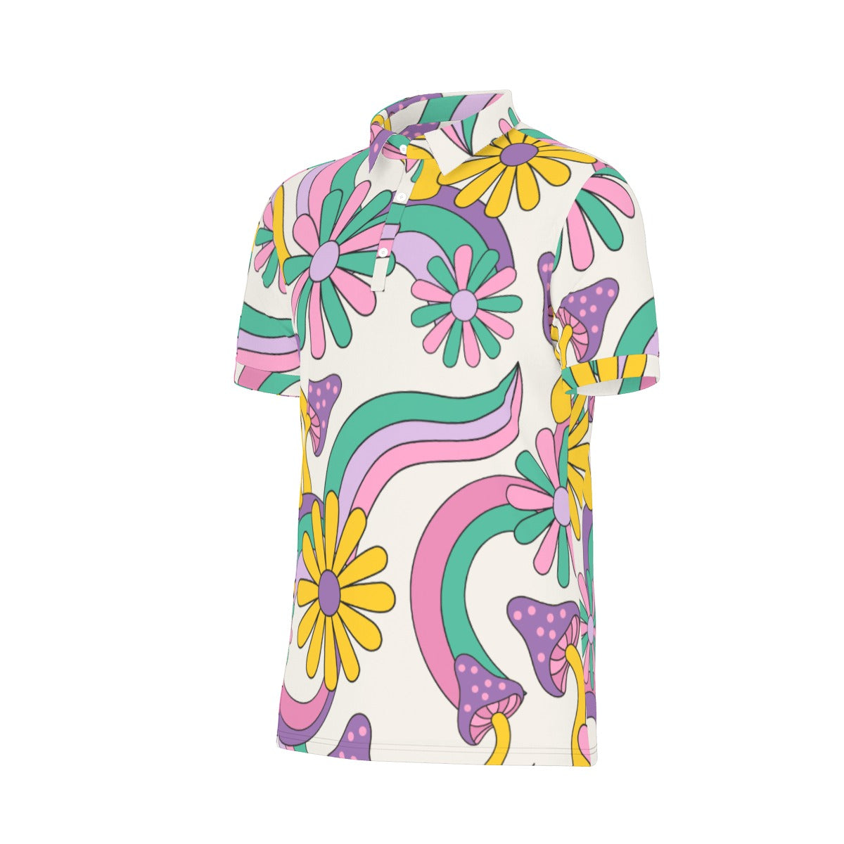 Daisy Trip Stretch Polo Shirt