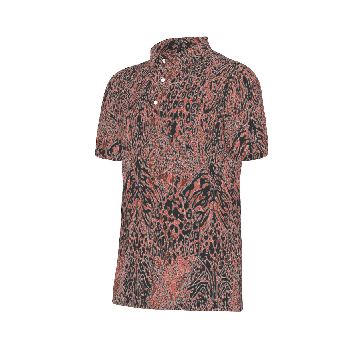 Exotic Fusion Leopard Stretch Polo Shirt