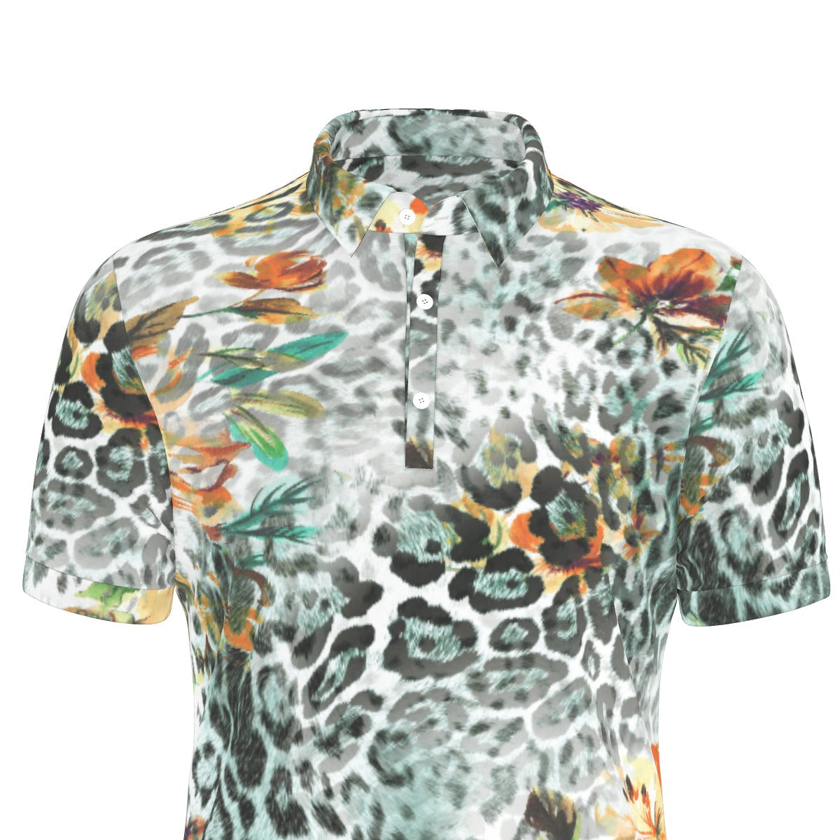 Jungle Flora Fusion Stretch Polo Shirt